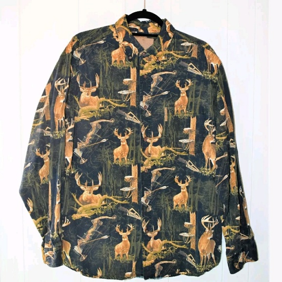 deer pattern shirt